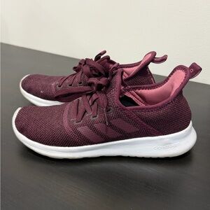Adidas Women's Maroon Cloudfoam Sneakers